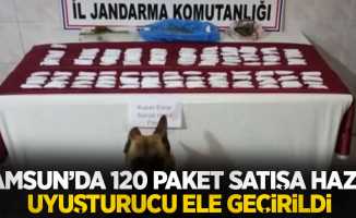 Samsun'da 120 paket satışa hazır uyuşturucu ele geçirildi