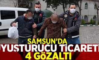 Samsun'da Eş Zamanlı Uyuşturucu Operasyonu : 4 Gözaltı