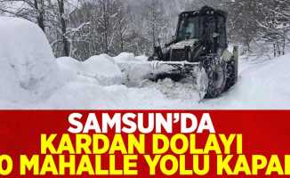 Samsun'da Kar Yağışı Nedeniyle 110 Mahalle Yolu Kapalı!