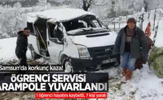 Samsun'da öğrenci servisi kazası: 1 öğrenci ölü, 7 yaralı