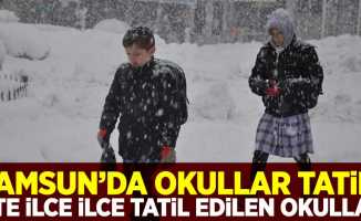 Samsun'da Okullar Tatil! İşte İlçe İlçe Tatil Edilen Okullar