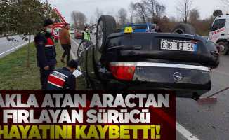 Samsun'da Takla Atan Araçtan Fırlayan Sürücü Olay Yerinde Hayatını Kaybetti