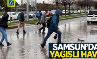 Samsun'da yağışlı hava