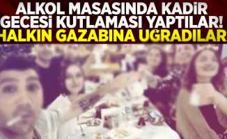 Alkol Masasında Kadir Gecesi Kutladılar! Vatandaştan Tepki Yağıyor
