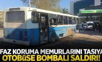 İnfaz koruma memurlarını taşıyan otobüse bombalı saldırı! 1 şehit, 4 yaralı