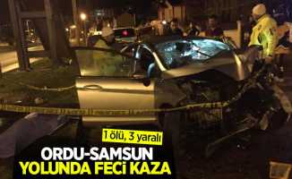 Ordu-Samsun yolunda feci kaza: 1 ölü, 3 yaralı