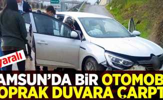 Samsun'da Bir Otomobil Duvara Çarptı! 4 Yaralı