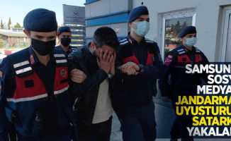 Samsun'da sosyal medyada jandarmaya uyuşturucu satarken yakalandı
