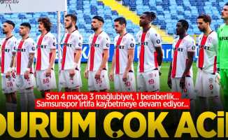 Son 4 maçta 3 mağlubiyet, 1 beraberlik... Samsunspor irtifa kaybetmeye devam ediyor...   DURUM ÇOK ACİL