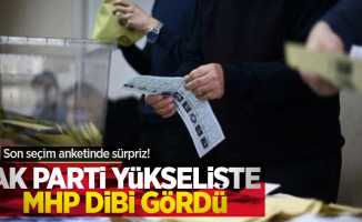 Son seçim anketinde sürpriz! AK Parti yükselişte, MHP dibi gördü