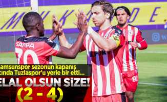 HELAL OLSUN SİZE! Samsunspor sezonun kapanış maçında Tuzlaspor'u yerle bir etti... (maç sonu 2-4)