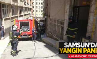 Samsun'da yangın paniği: 2 kişi dumandan etkilendi