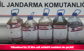 25 litre asit anhidrit maddesi ele geçildi