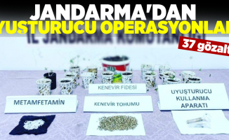 Jandarma'dan Uyuşturucu Operasyonları! 37 Gözaltı