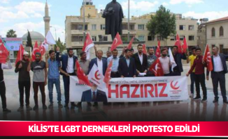 Kilis’te LGBT dernekleri protesto edildi