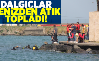 Samsun'da Dalgıçlar Denizden Atık Topladı!