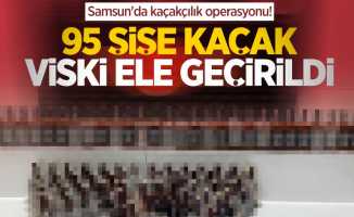 Samsun'da kaçakçılık operasyonu! 95 şişe kaçak viski ele geçirildi