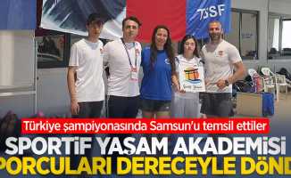 Türkiye şampiyonasında Samsun'u temsil ettiler, Sportif Yaşam Akademisi sporcuları dereceyle döndü 