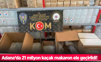 Adana’da 21 milyon kaçak makaron ele geçirildi