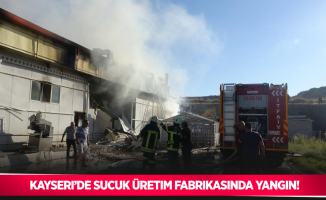 Kayseri’de sucuk üretim fabrikasında yangın