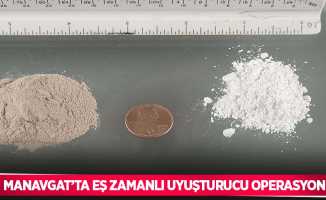 Manavgat’ta eş zamanlı uyuşturucu operasyonu