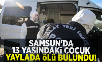 Samsun'da 13 Yaşındaki Çocuk Yaylada Ölü Bulundu!