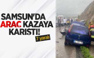 Samsun'da 4 araç kazaya karıştı: 7 yaralı