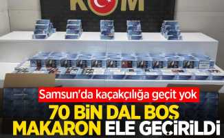 Samsun'da kaçakçılığa geçit yok: 70 bin dal boş makaron ele geçirildi