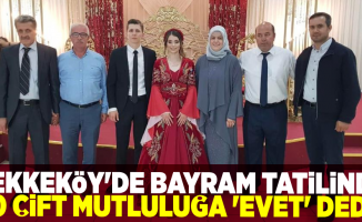 Tekkeköy'de Bayram Tatilinde 10 Çift Mutluluğa Evet Dedi!