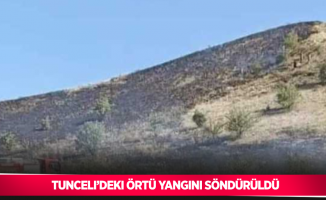 Tunceli’deki örtü yangını söndürüldü
