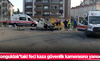 Zonguldak’taki feci kaza güvenlik kamerasına yansıdı