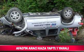 AFAD’ın aracı kaza yaptı: 1 yaralı