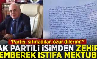 Ak Parti Vekilinden Zehir Zemberek İstifa Mektubu! '' Partiyi sıfır hale getirmişler!''