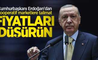Cumhurbaşkanı Erdoğan'dan kooperatif marketlere talimat: Fiyatları düşürün