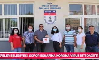 Efeler Belediyesi, şoför esnafına Korona virüs kiti dağıttı