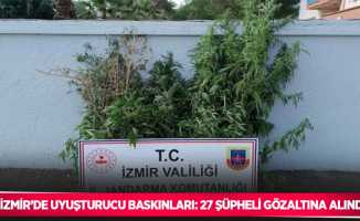 İzmir’de uyuşturucu baskınları: 27 şüpheli yakalandı
