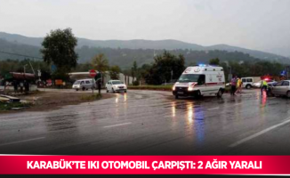 Karabük’te iki otomobil çarpıştı: 2 ağır yaralı