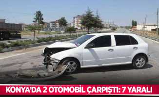Konya’da 2 otomobil çarpıştı: 7 yaralı