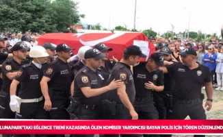 Lunapark’taki eğlence treni kazasında ölen komiser yardımcısı bayan polis için tören düzenlendi
