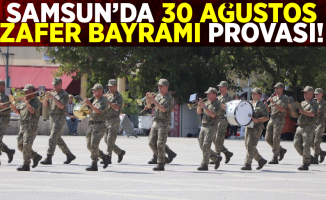 Samsun'da 30 Ağustos Zafer Bayramı Provası