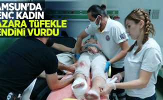 Samsun'da genç kadın kazara tüfekle kendini vurdu