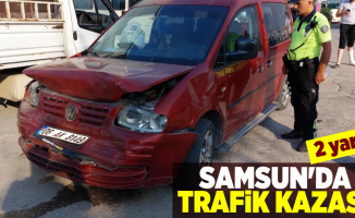 Samsun'da Trafik Kazası! 2 yaralı