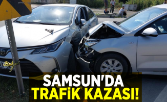 Samsun'da Trafik Kazası! Emniyet Kemeri Hayat Kurtardı!