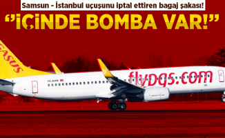 Samsun - İstanbul uçak seferini İptal Ettiren Soğuk Şaka! '' İçinde Bomba Var!''