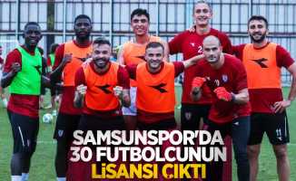 Samsunspor'da 30 futbolcunun lisansı çıktı