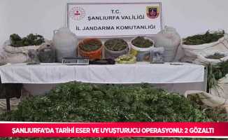 Şanlıurfa’da tarihi eser ve uyuşturucu operasyonu: 2 gözaltı
