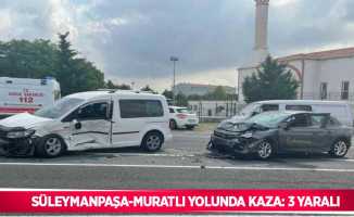 Süleymanpaşa-Muratlı yolunda kaza: 3 yaralı