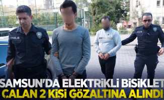 Samsun'da elektrikli bisiklet çalan 2 kişi gözaltına alındı