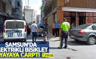 Samsun'da elektrikli bisiklet yayaya çarptı: 1 yaralı