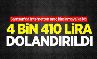 Samsun'da internetten araç kiralamaya kalktı, 4 bin 410 lira dolandırıldı